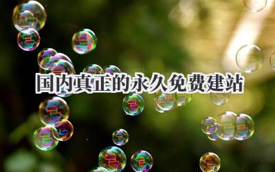 国内真正的永久免费建站,真的存在吗?🤔插图 国内真正的永久免费建站