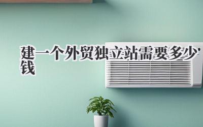 建一个外贸独立站需要多少钱插图 建一个外贸独立站需要多少钱