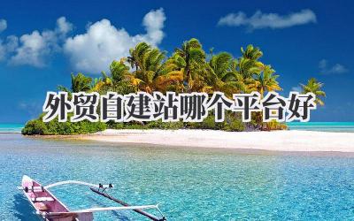 外贸自建站哪个平台好