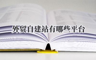 外贸自建站有哪些平台