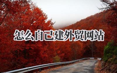 《怎么自己建外贸网站》全攻略:手把手教你打造海外掘金利器!插图 怎么自己建外贸网站