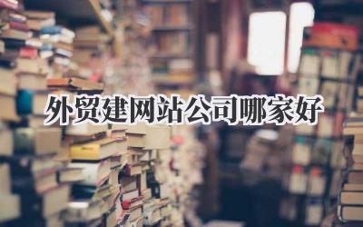 一篇关于《外贸建网站公司哪家好》的深度探讨与个人经验分享插图 外贸建网站公司哪家好