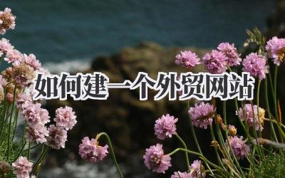 深度剖析:如何建一个外贸网站才能真正出圈?插图 如何建一个外贸网站