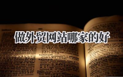 《做外贸网站哪家的好》插图 做外贸网站哪家的好