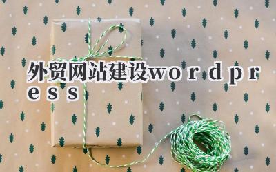 玩转外贸网站建设:WordPress,不只是个博客!插图 外贸网站建设wordpress