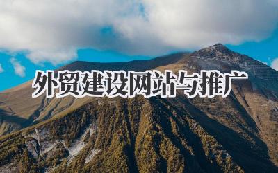 外贸网站建设与推广,这件事真得好好聊聊:《外贸建设网站与推广》的那些事儿插图 外贸建设网站与推广
