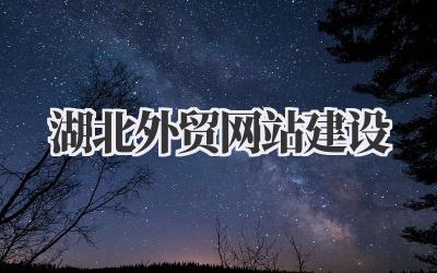 湖北外贸网站建设