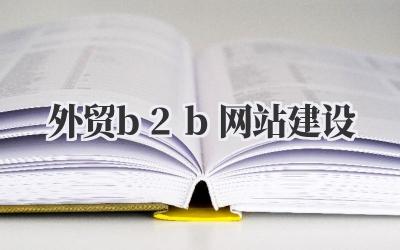 外贸b2b网站建设
