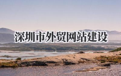 深圳市外贸网站建设