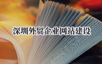 深圳外贸企业网站建设