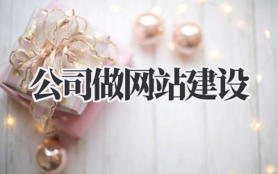 公司做网站建设