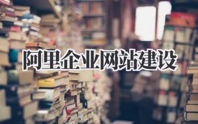 打造成功:关于阿里企业网站建设的一些想法插图 阿里企业网站建设
