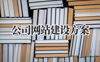 公司网站建设方案