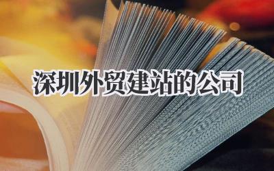 重新认识《深圳外贸建站的公司》,到底哪些值得聊聊?插图 深圳外贸建站的公司